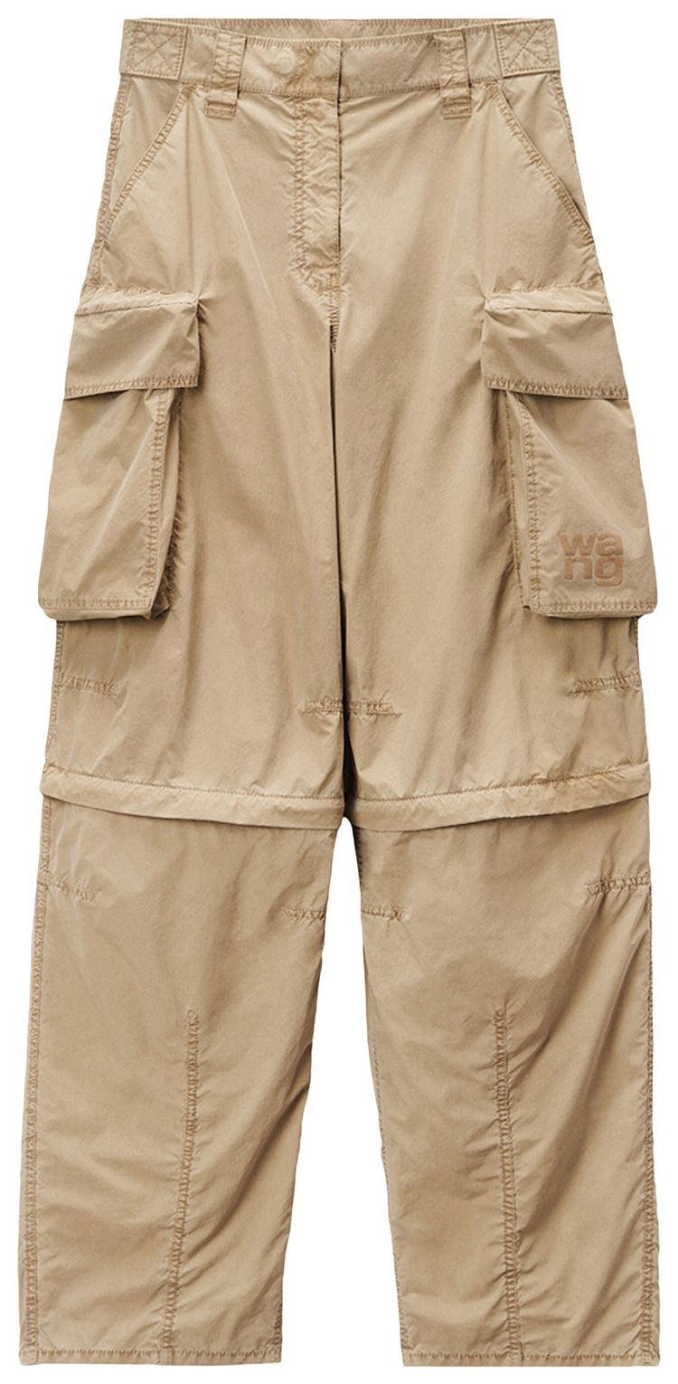 

Брюки-карго Alexander Wang с большими карманами и застежкой-молнией на коленях, модель, коричневый