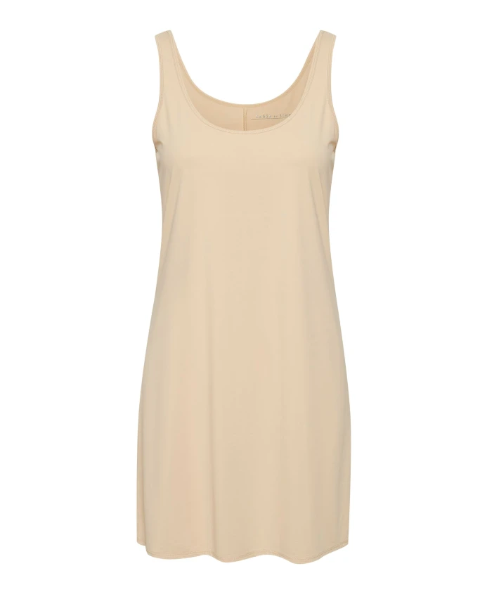 

Мягкое платье телесного цвета с подкладкой, А-образный силуэт. Karen By Simonsen, бежевый