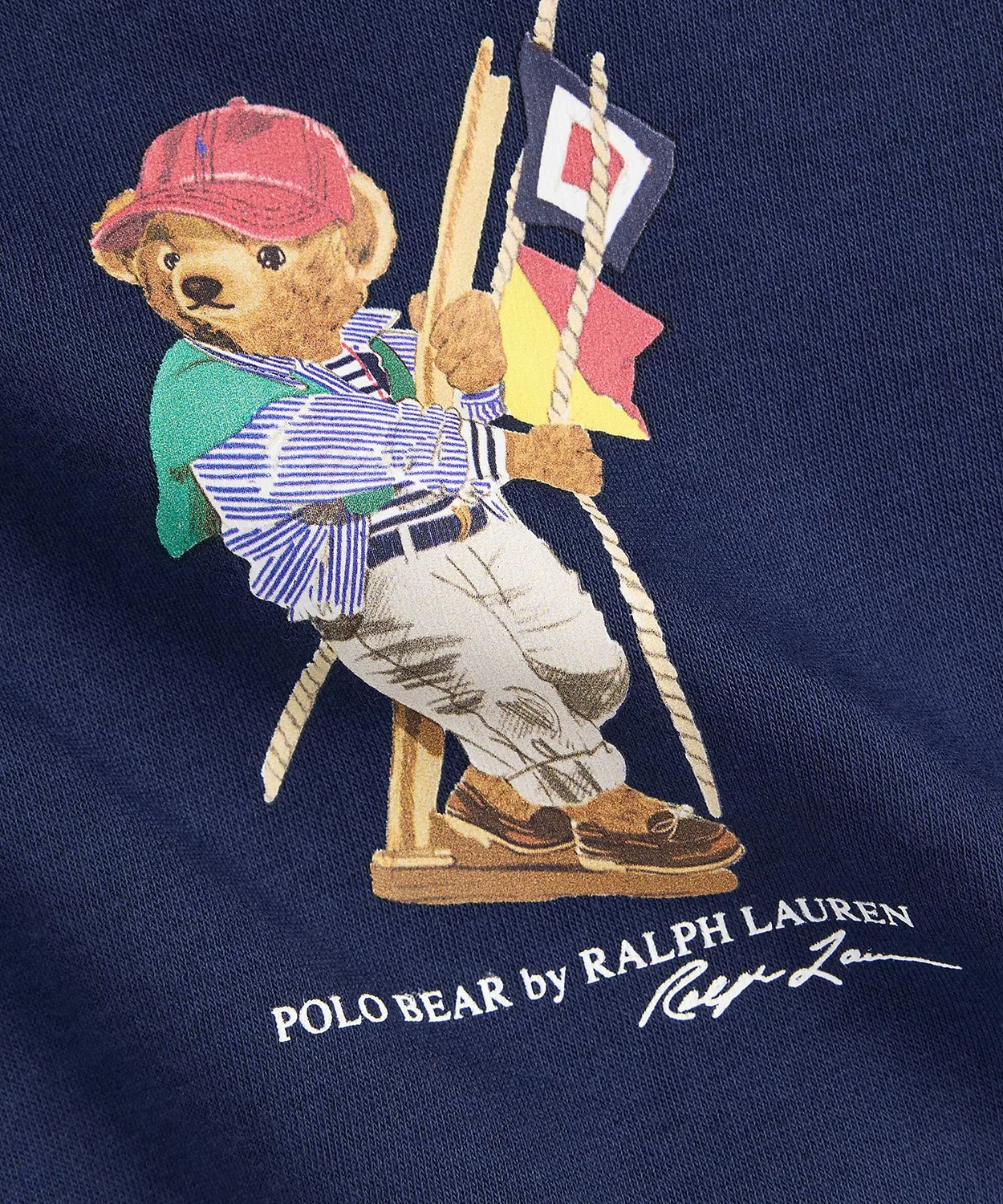 Флисовая толстовка Polo Bear Ralph Lauren, хлопок-полиэстер, тёмно-синий — фото 3