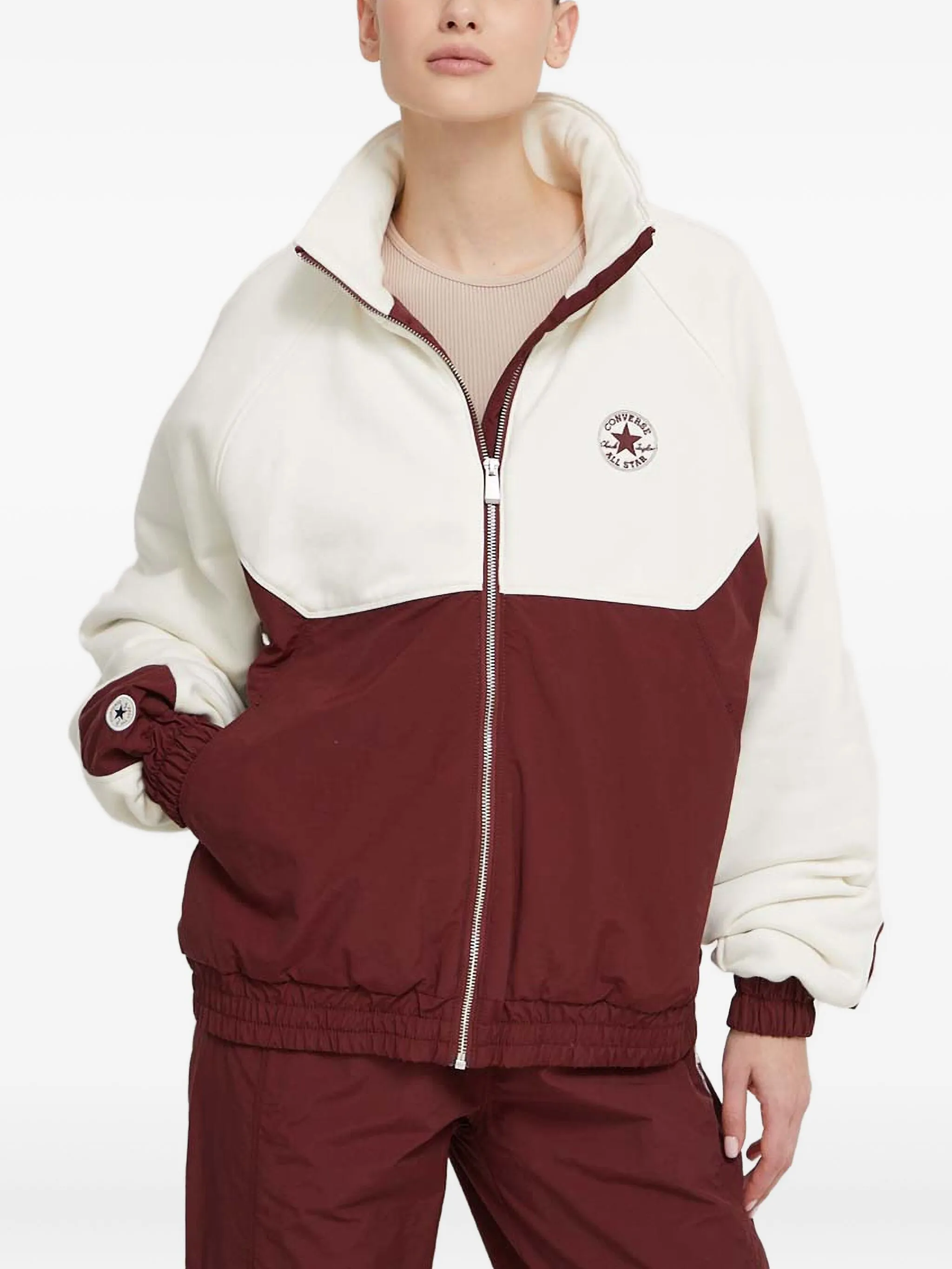 

Куртка в стиле колор-блок на молнии Converse, красный