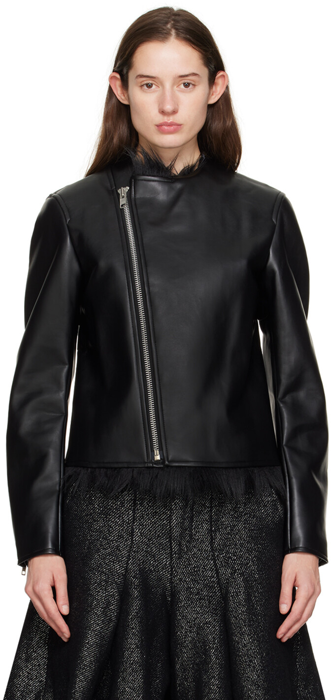 

Черная куртка из искусственной кожи на молнии Comme Des Garcons