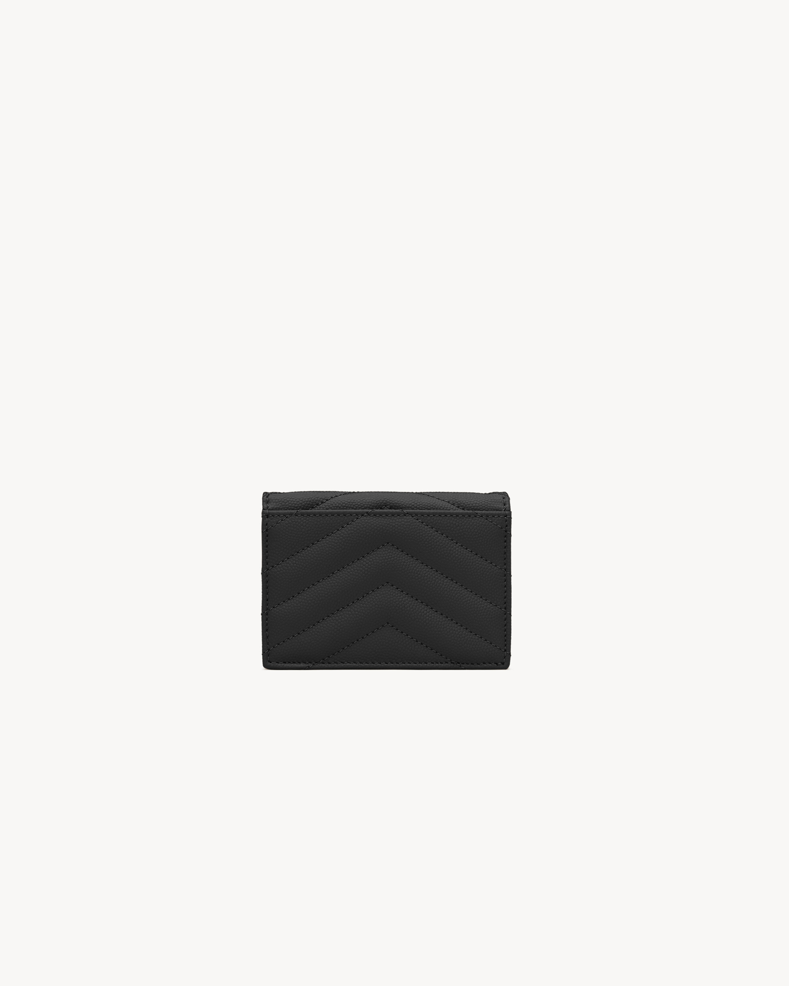 Визитница CASSANDRE MATELASSE из кожи grain de poudre Saint Laurent, черный — фото 2