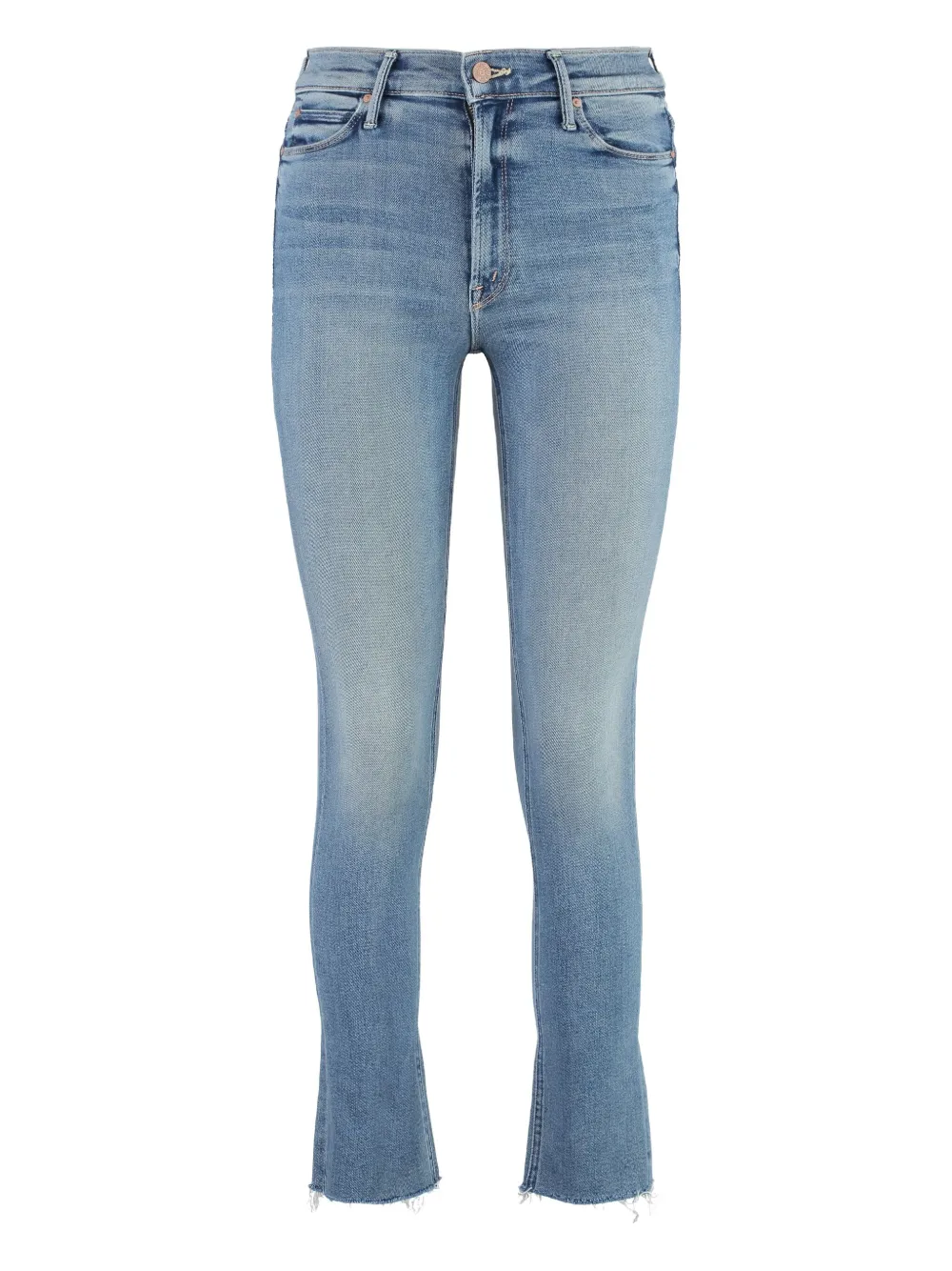 

Прямые джинсы с бахромой MOTHER, синий