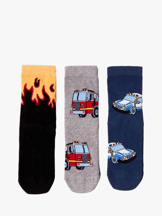 

Детский носок Lindex, Pack of 3, Black/Grey/Blue