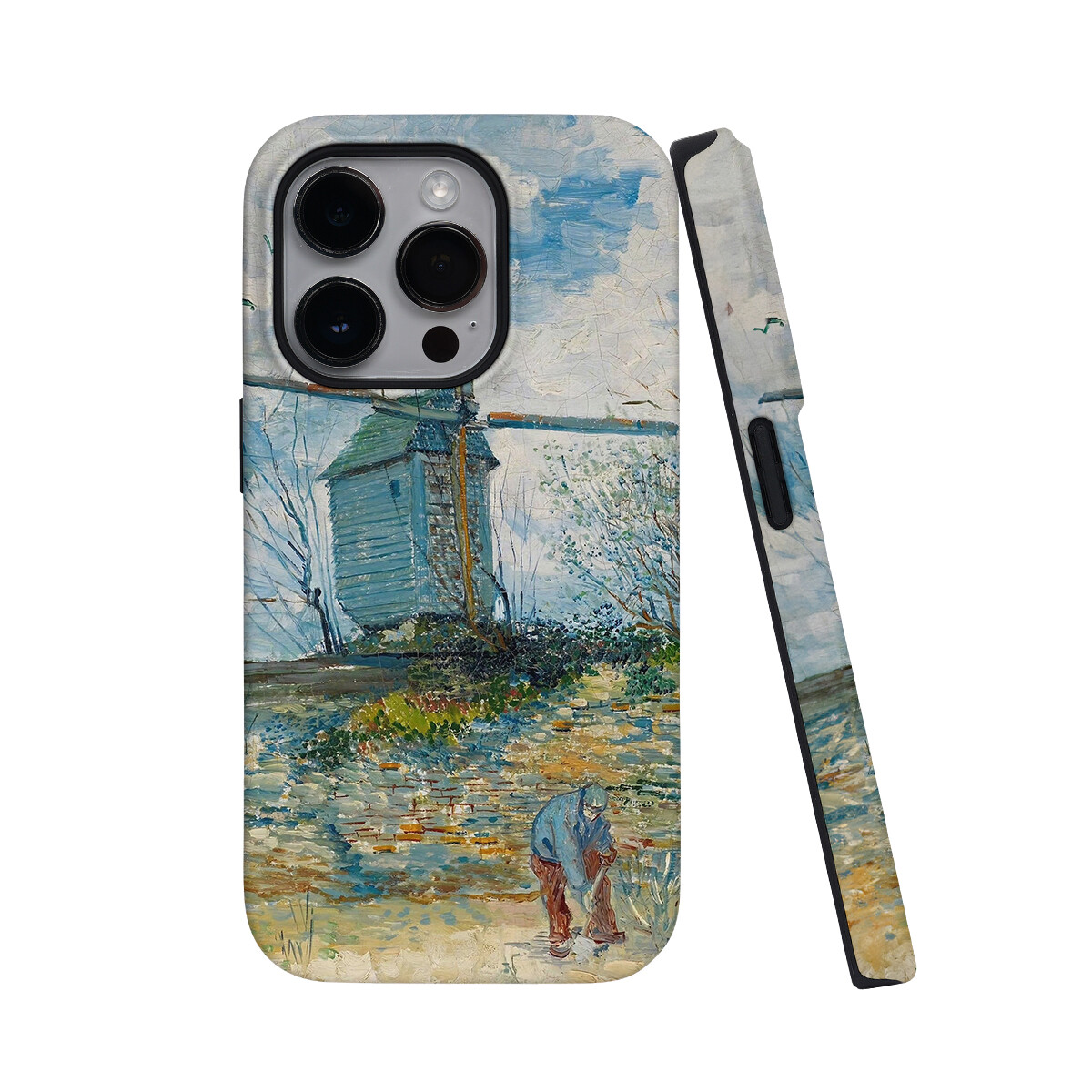 

Чехол для телефона Keshami, Oil painting windmill house half package