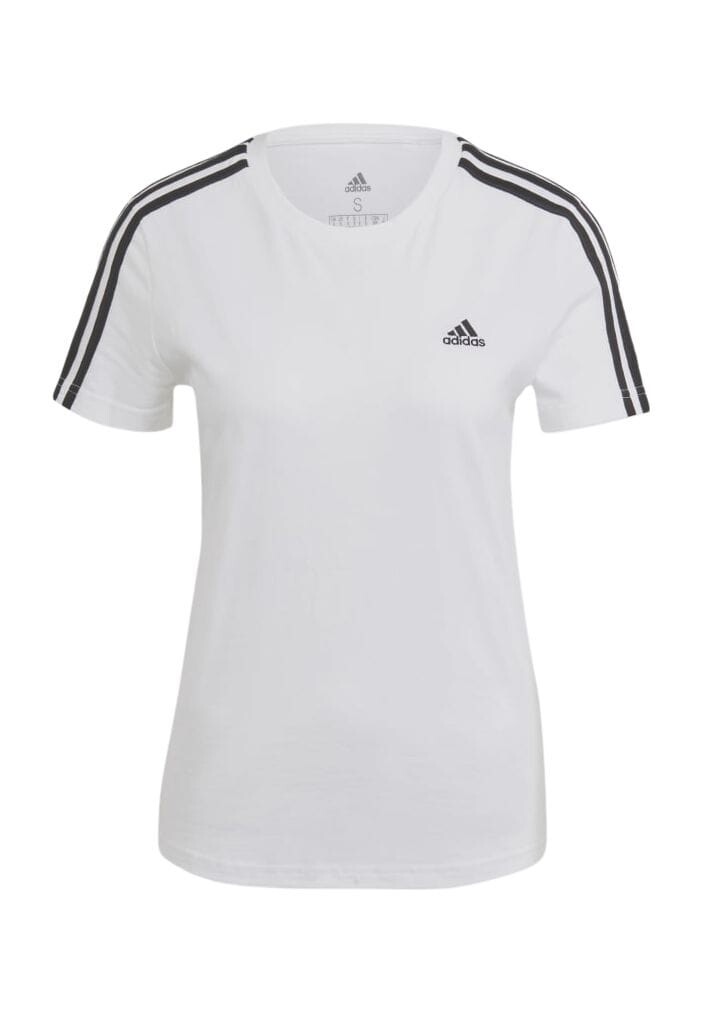 

Футболка, хлопок, круглый вырез, женская adidas, цвет White Black