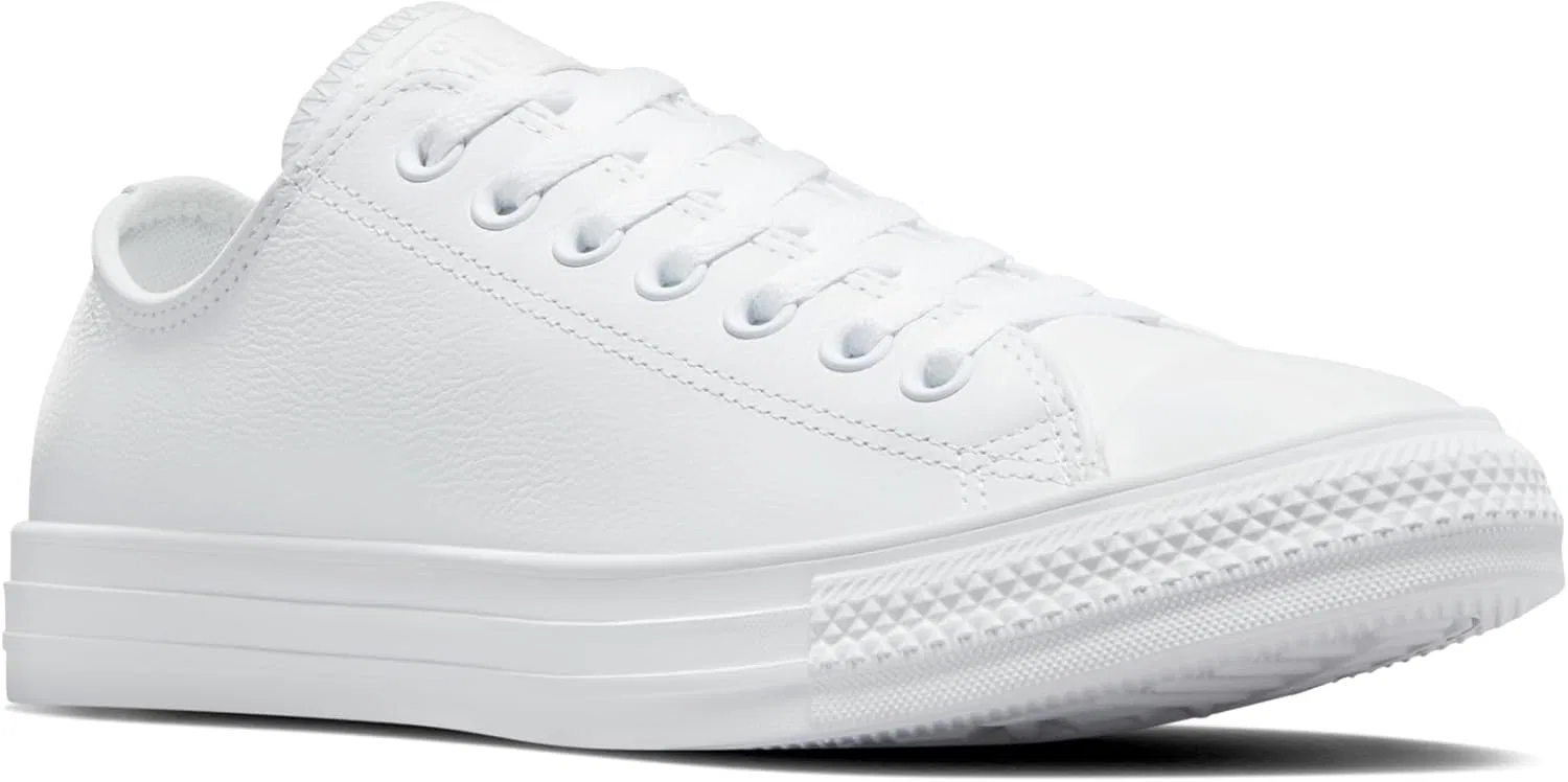 Кроссовки Converse Chuck Taylor All Star Adult's Mono Leather Ox runners, 15460, унисекс - взрослые кроссовки, White Monocrom — фото 3