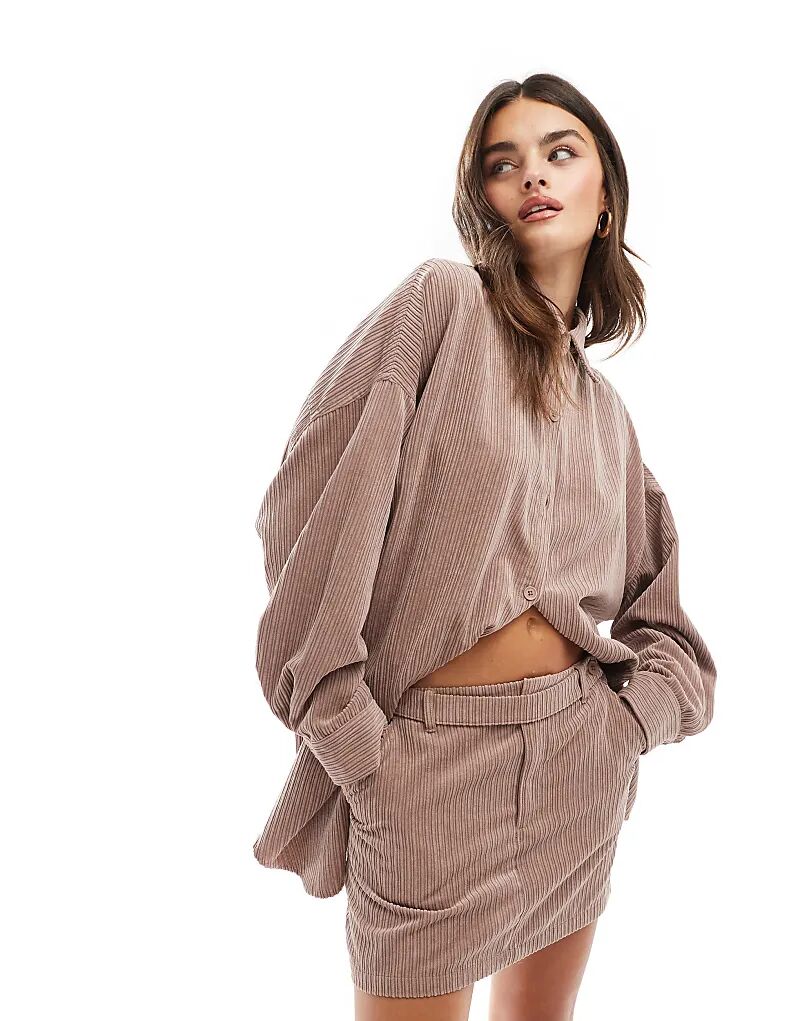 

Мини-юбка ASOS DESIGN из норки с поясом - часть комплекта