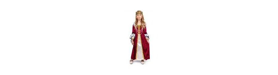 Детский костюм королевы в платье и короне Dress Up America, бордовый — фото 3
