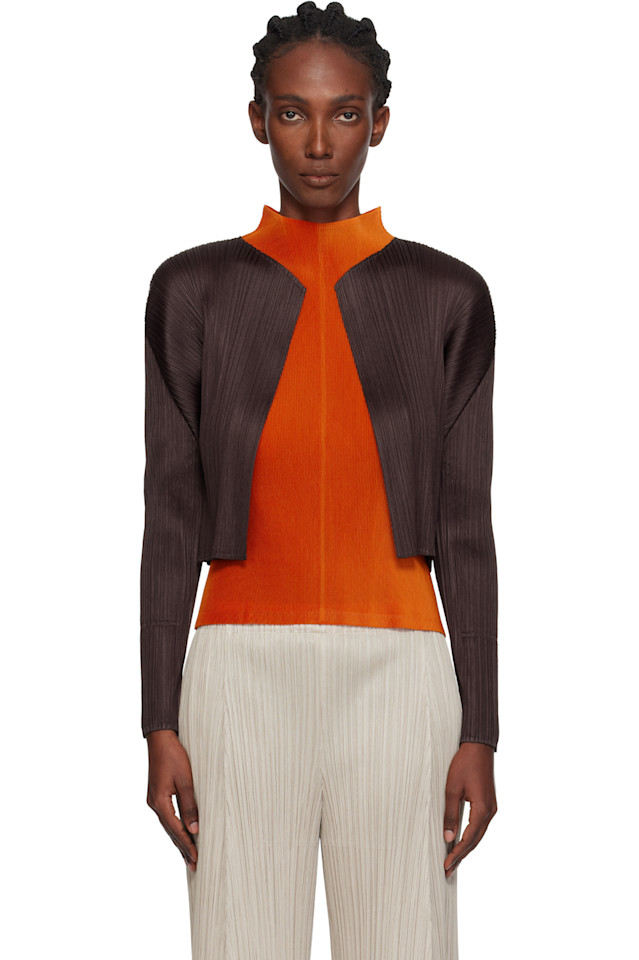 

Pleats Please Issey Miyake Кардиган коричневого цвета на месяц, июль