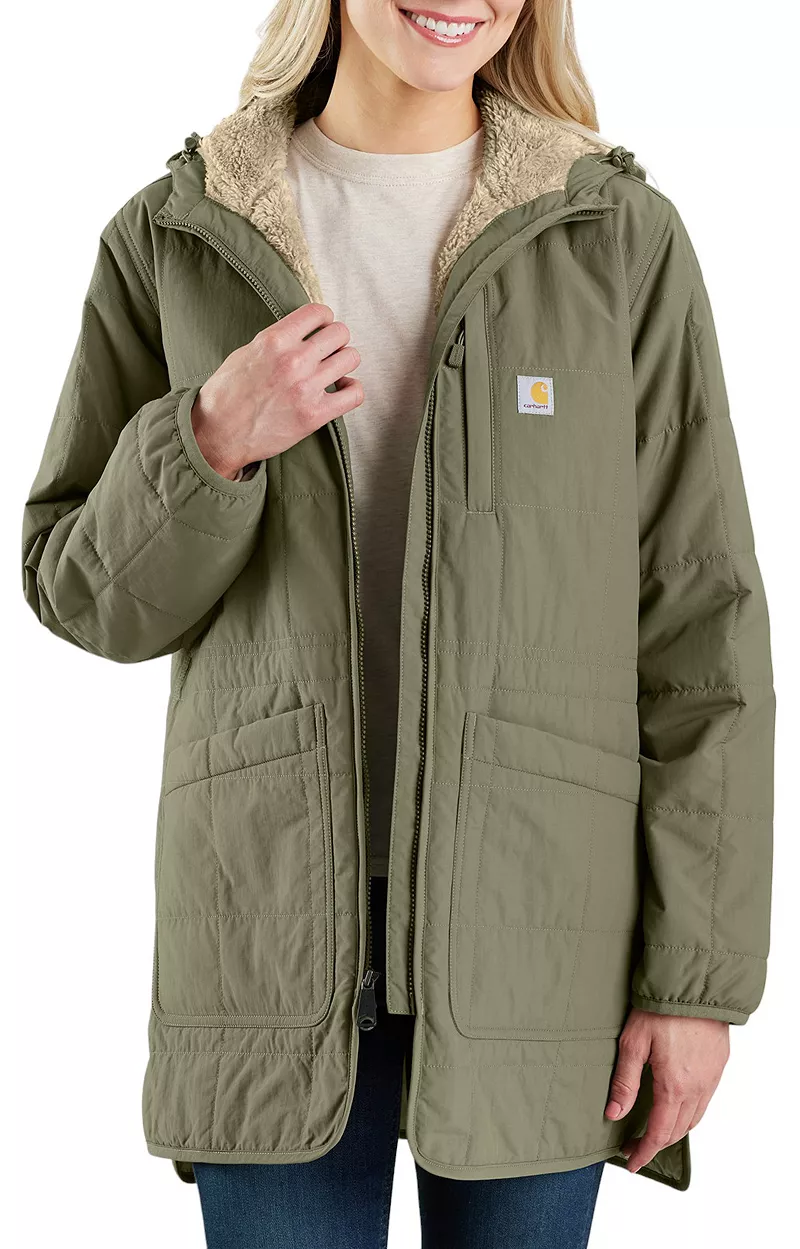 

Женская куртка с капюшоном Carhartt Rain Defender, цвет Dusty Olive