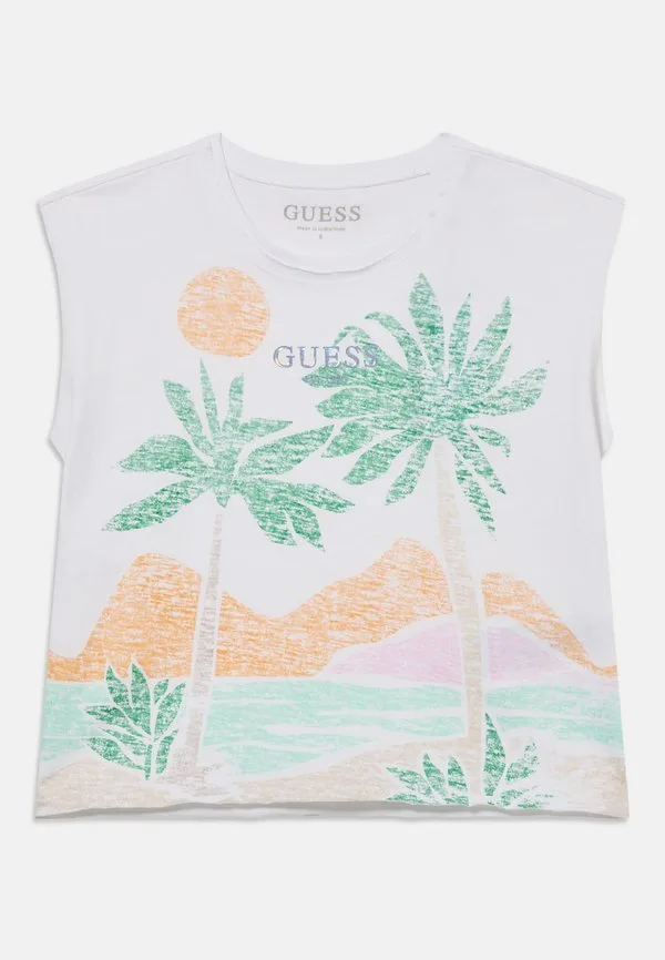 Прямоугольный топ с неровной поверхностью Guess, Pure White — фото 3