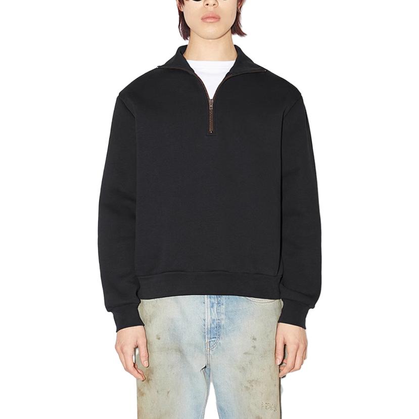Полузип худи черный Acne Studios — фото 3