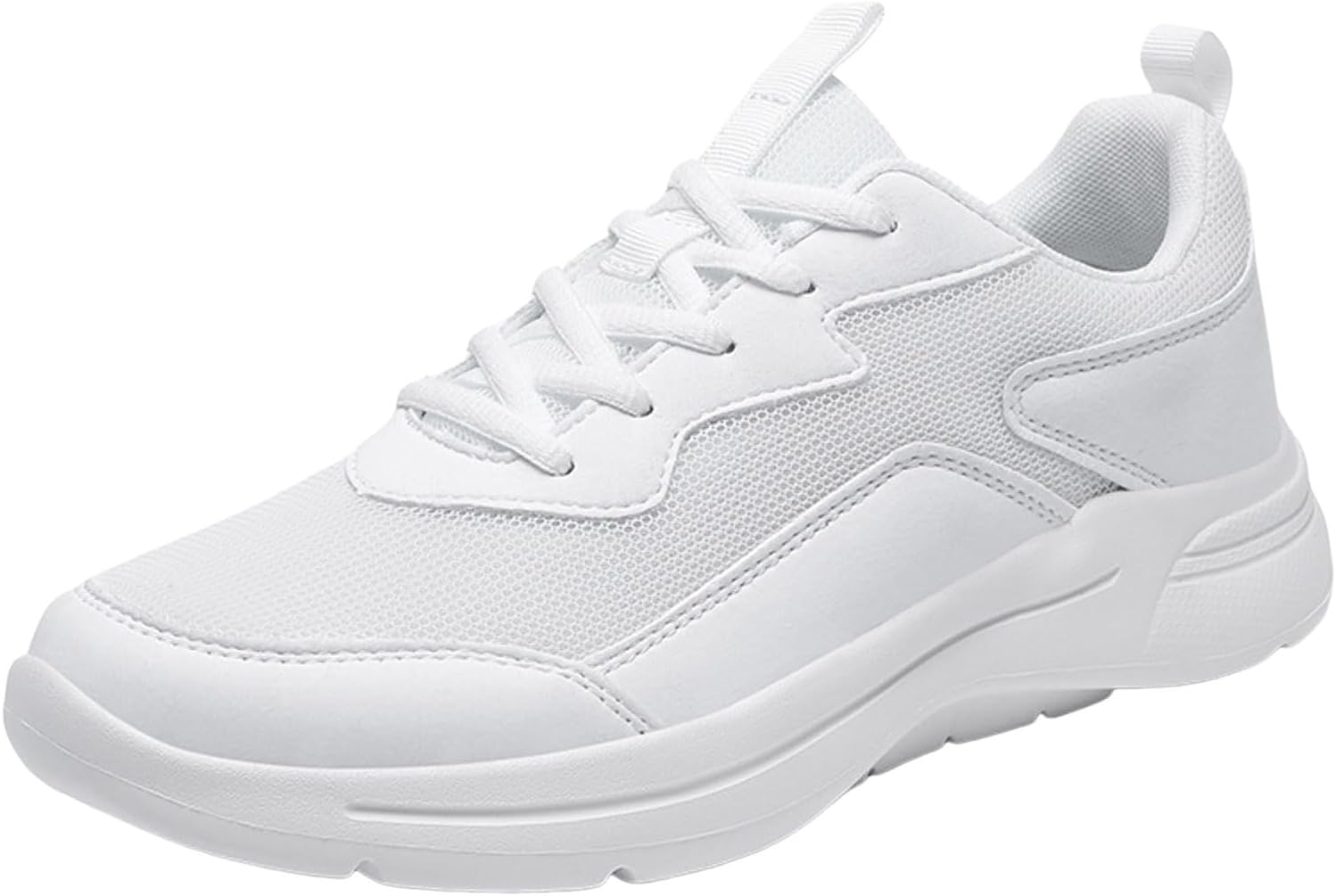 

Мужские кроссовки IWIHMIV для ходьбы, дышащие, легкие, модные, повседневные, удобные, с нескользящей подошвой для бега и спорта, белый