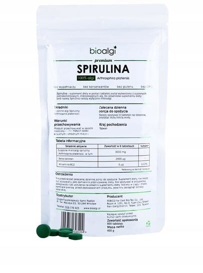 

Bioalgi, Спирулина таблетки, 500 мг, 800 таб.