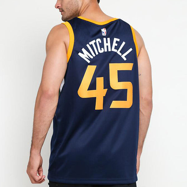 Спортивная футболка nba mitchell utah jazz team limited sw jersey navy blue Nike, синий — фото 4