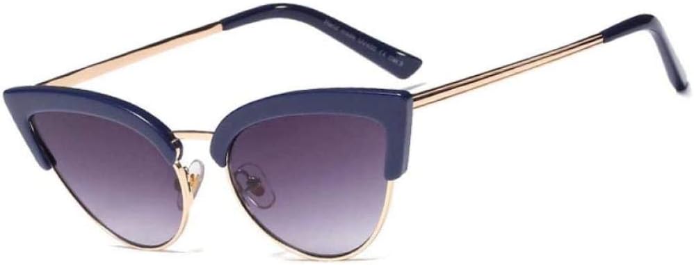 

Поляризованные солнцезащитные очки, солнцезащитные очки «кошачий глаз» из сплава, женские солнцезащитные очки с градиентными линзами HD, полуободковые солнцезащитные очки в винтажном металлическом стиле HUABDVCT, C04