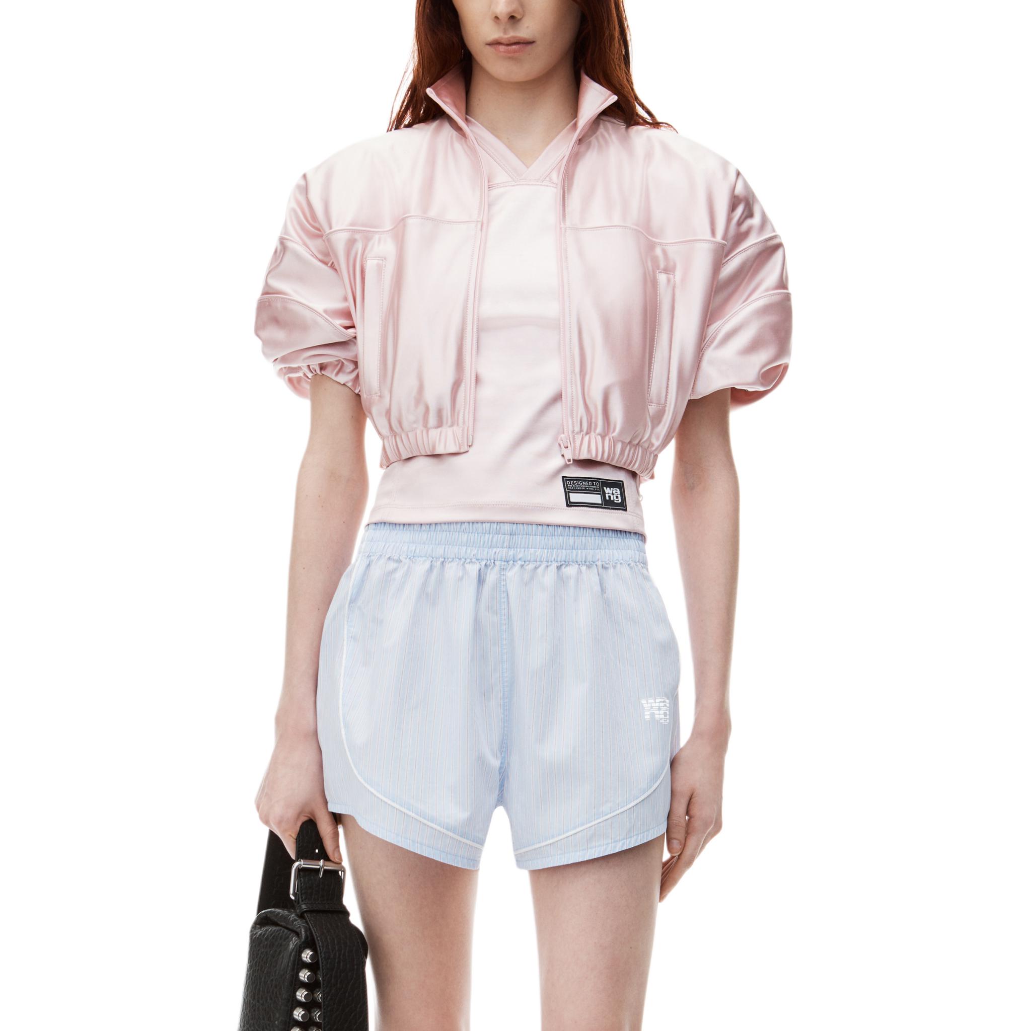 Футболка Piping Track Шорты Alexander Wang, Светло-голубой — фото 4