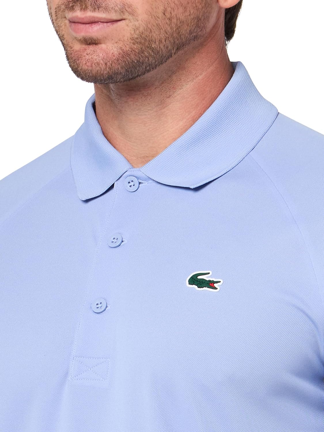 Lacoste мужская спортивная поло с коротким рукавом Regular Fit Green Croc, Delphinium — фото 3