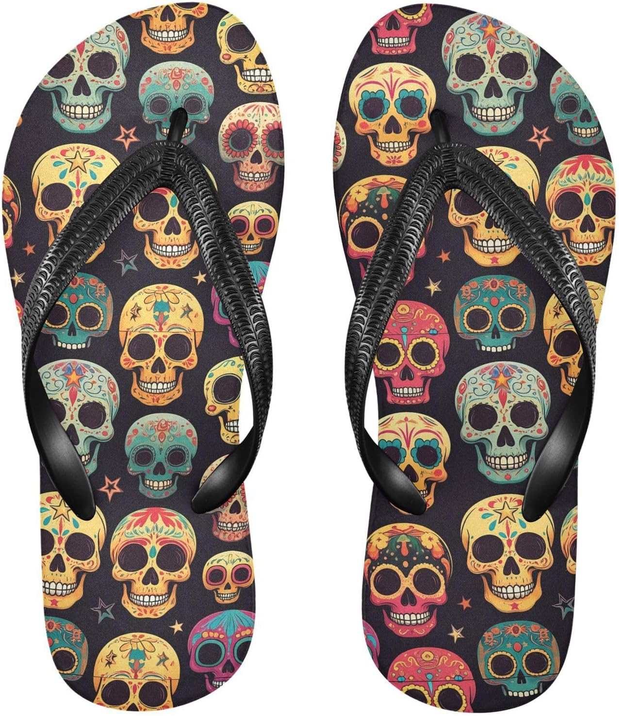 

Пляжные летние сандалии Skull Flip Flop для женщин и мужчин, шлепанцы для душа 2301686 Kfbe