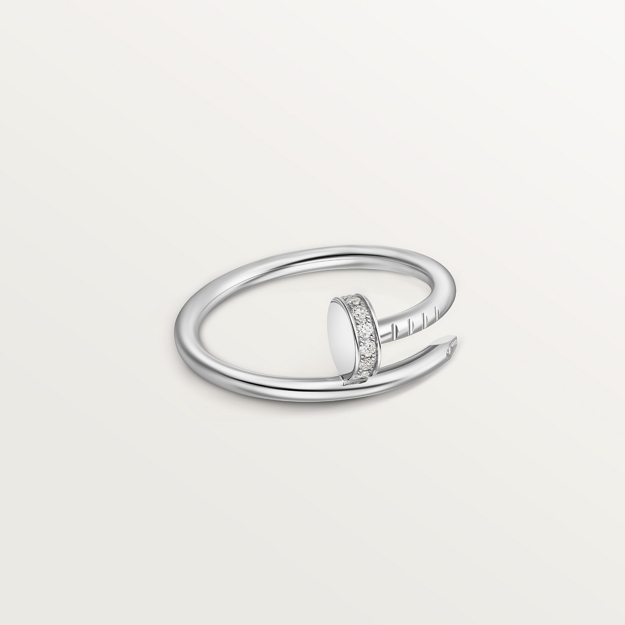 

Кольцо Cartier Bague Juste un Clou, маленькая модель, бриллианты, белое золото