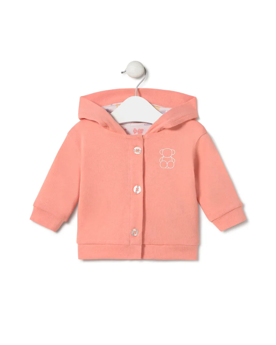 

Детская куртка с капюшоном простой вязки Tous, цвет Rosa