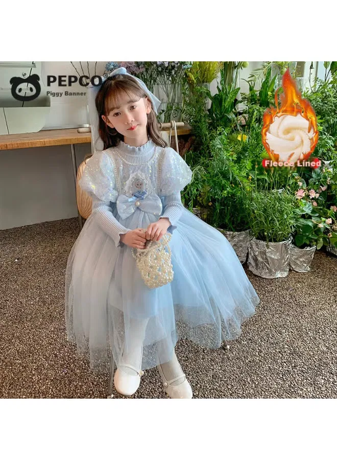 Платье с принтом Эльзы, модель Elsa Princess, Pepco, синее