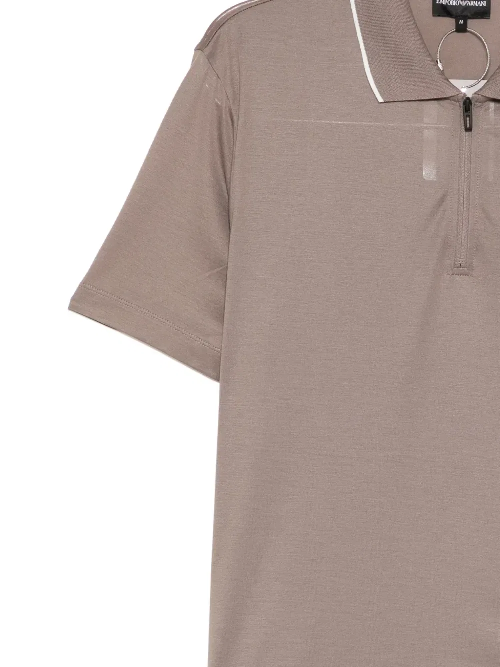 Футболка-поло с нашивкой-логотипом Emporio Armani, светло-коричневый — фото 3