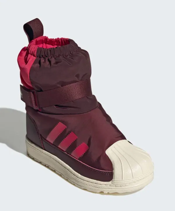 Ботинки зимние Superstar 360 Winterize Kids, Adidas Kids, бордовый — фото 3
