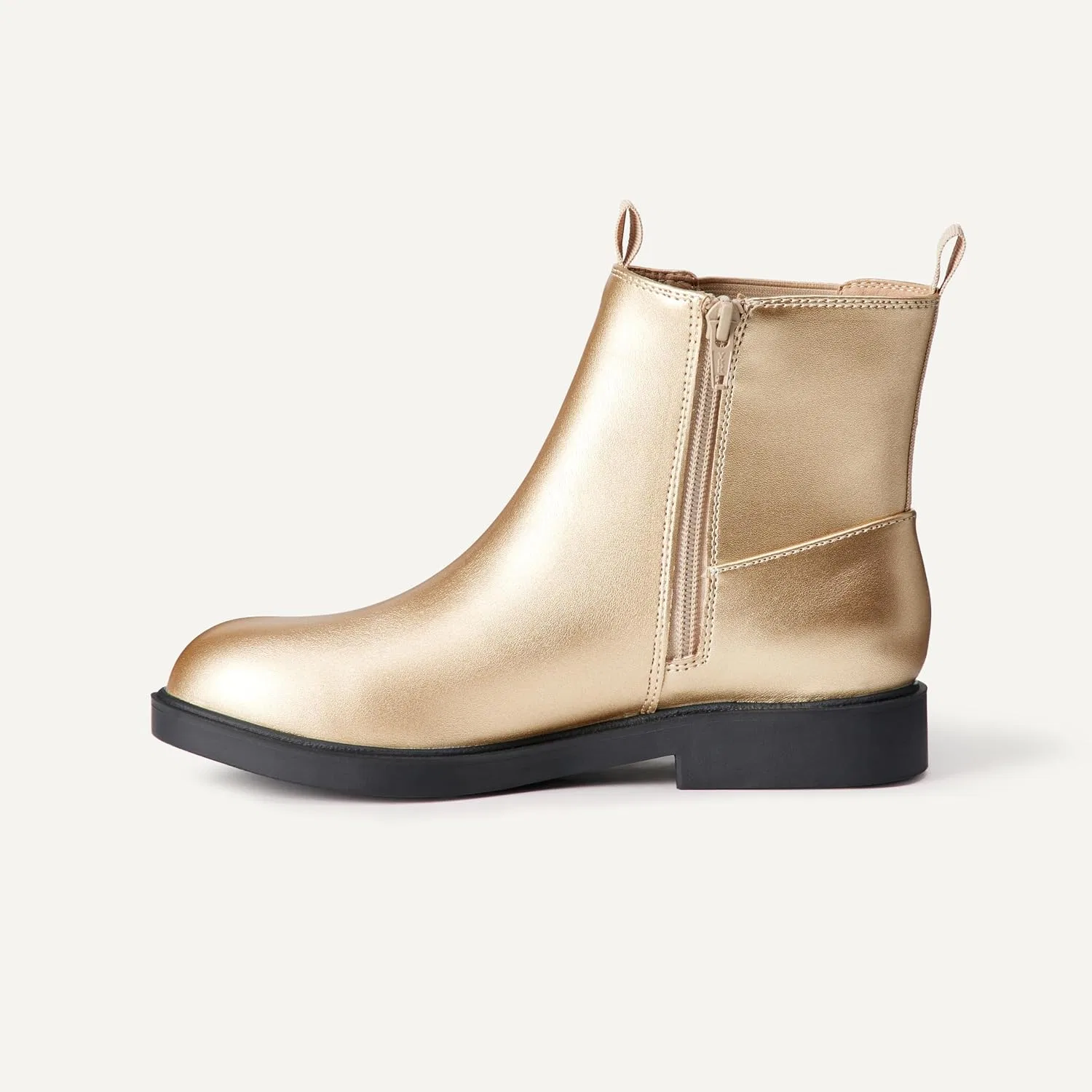 Детские ботинки-челси для девочек Amazon Essentials, Gold Faux Leather — фото 4