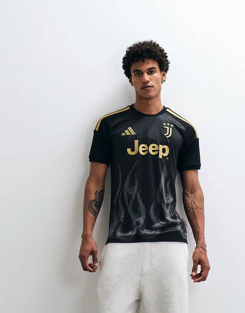 Футбольная третья футболка Ювентус сезона 26/27 от Adidas, черный — фото 3