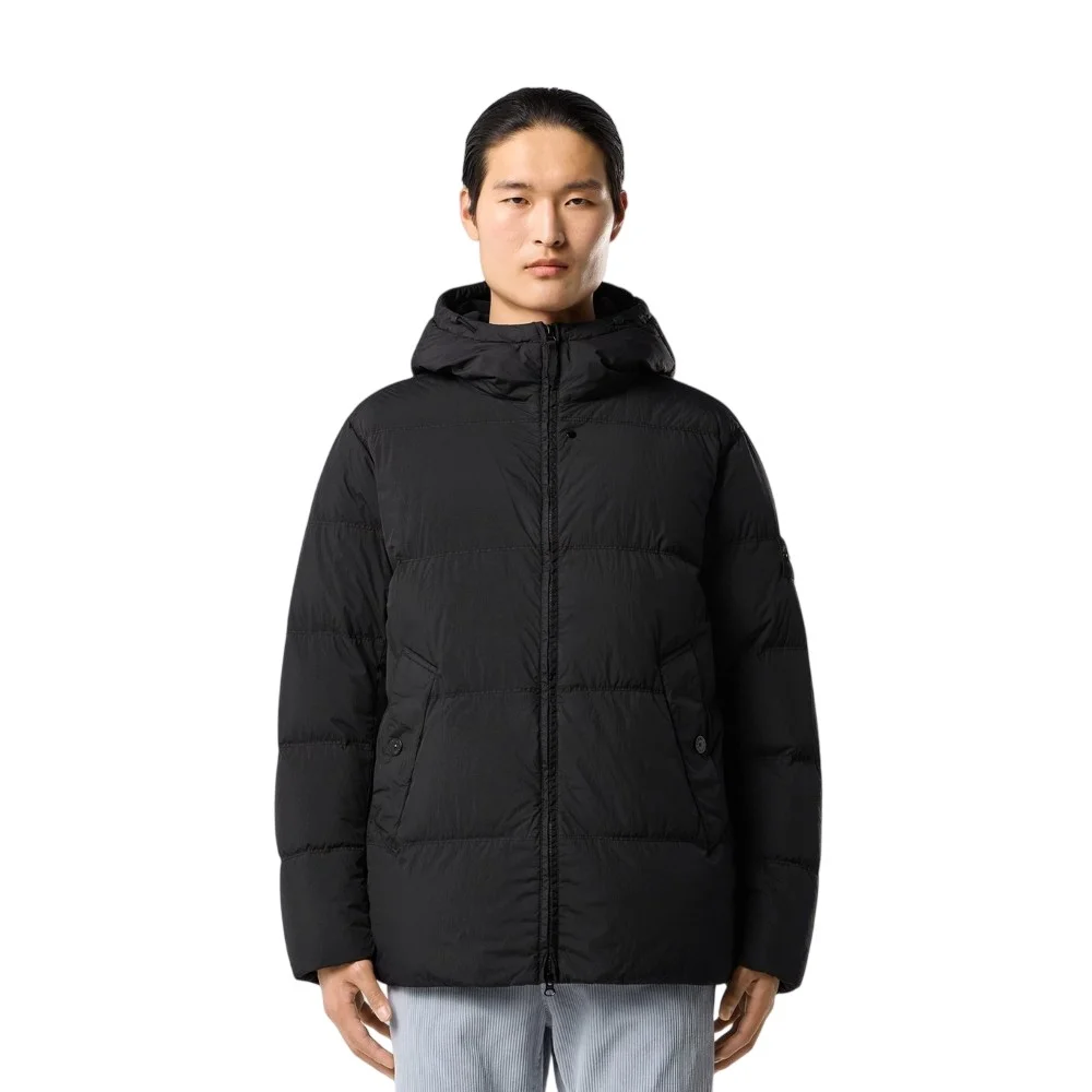Мужской пуховик Stone Island Wind-resistant With Anti-drop Regular Fit, черный