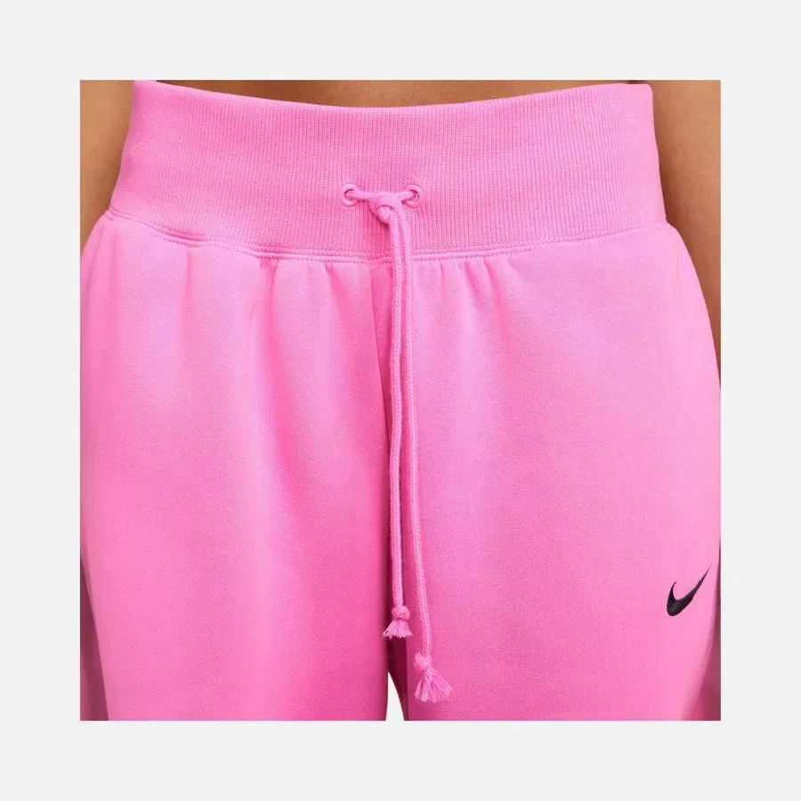 Спортивные штаны Nike Sportswear Phoenix Fleece High-Rise, высокие, оверсайз, с флисом, Розовый — фото 4