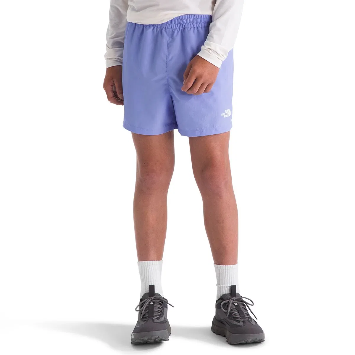 Детские шорты для мальчиков с технологией быстрой сушки The North Face, Periwinkle Glow Logo Weather Topo Phantom Print — фото 2