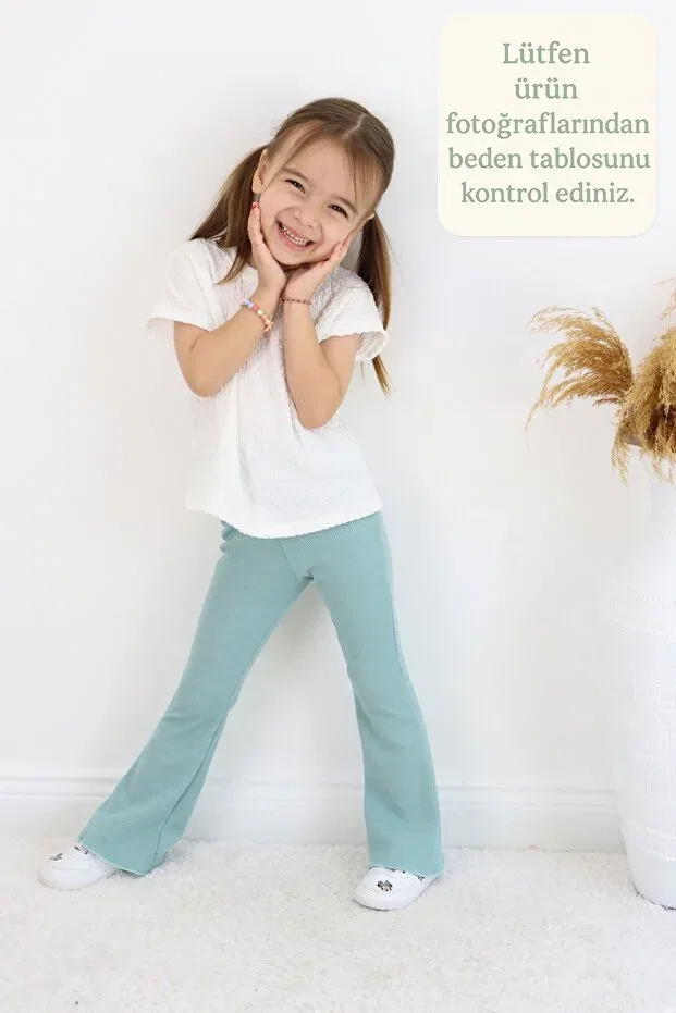 Детские леггинсы для девочек хлопковые Fesshera Kids, Turquoise