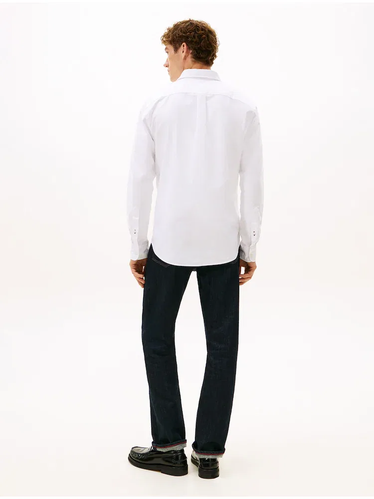 Рубашка с длинным рукавом Oxford, Asian Regular Fit TOMMY HILFIGER, White — фото 3