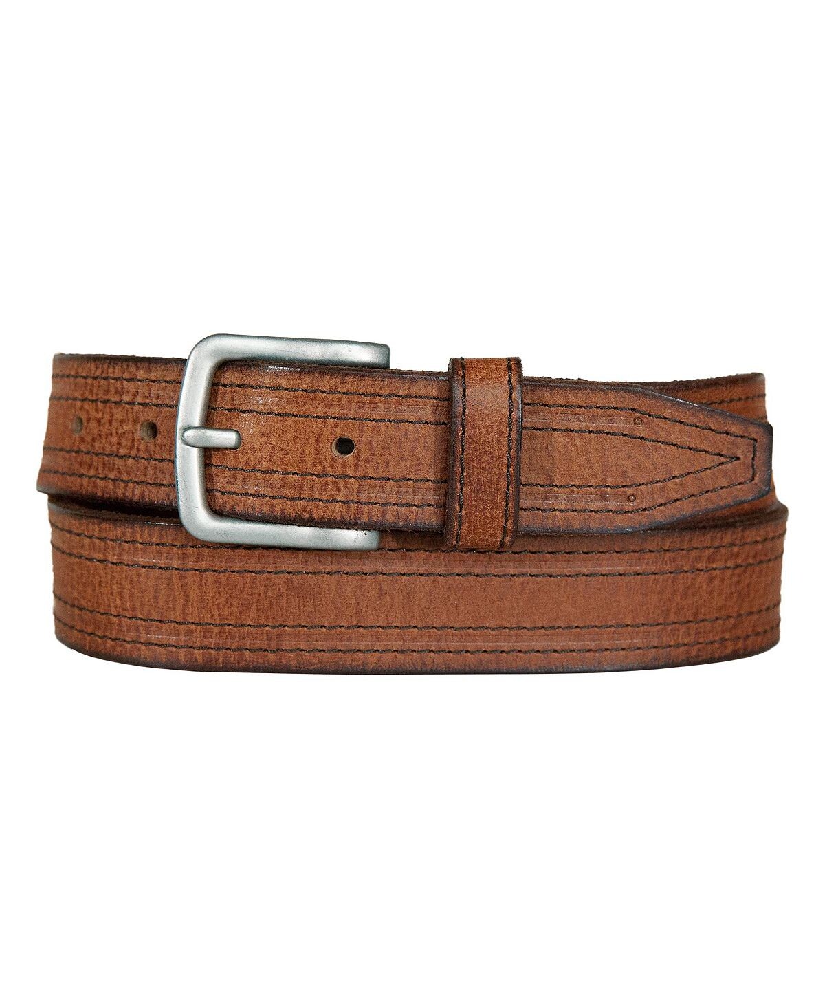 

Мужской кожаный ремень под старину с более темной строчкой Lucky Brand