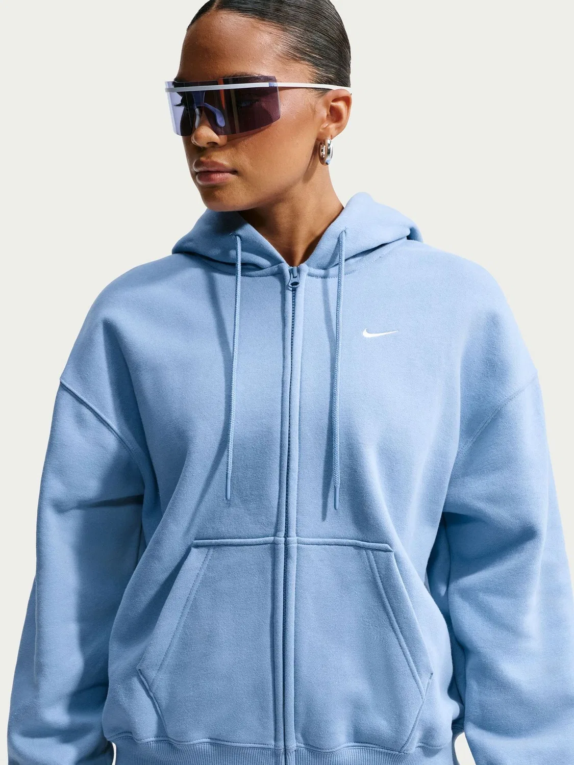 Толстовка большого размера из флиса Nike Work Blue Studio