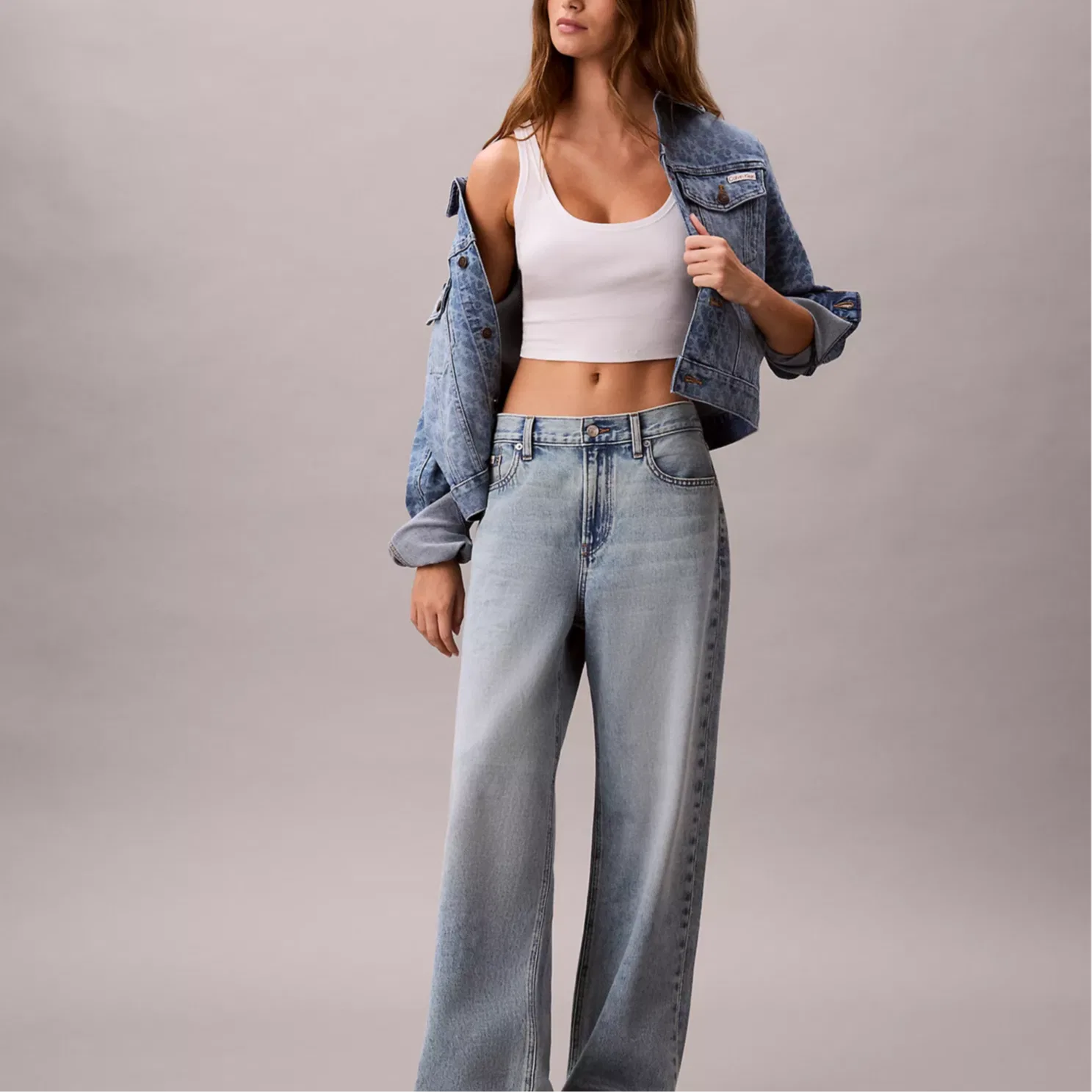 Женская джинсовая куртка Calvin Klein, Blue — фото 3