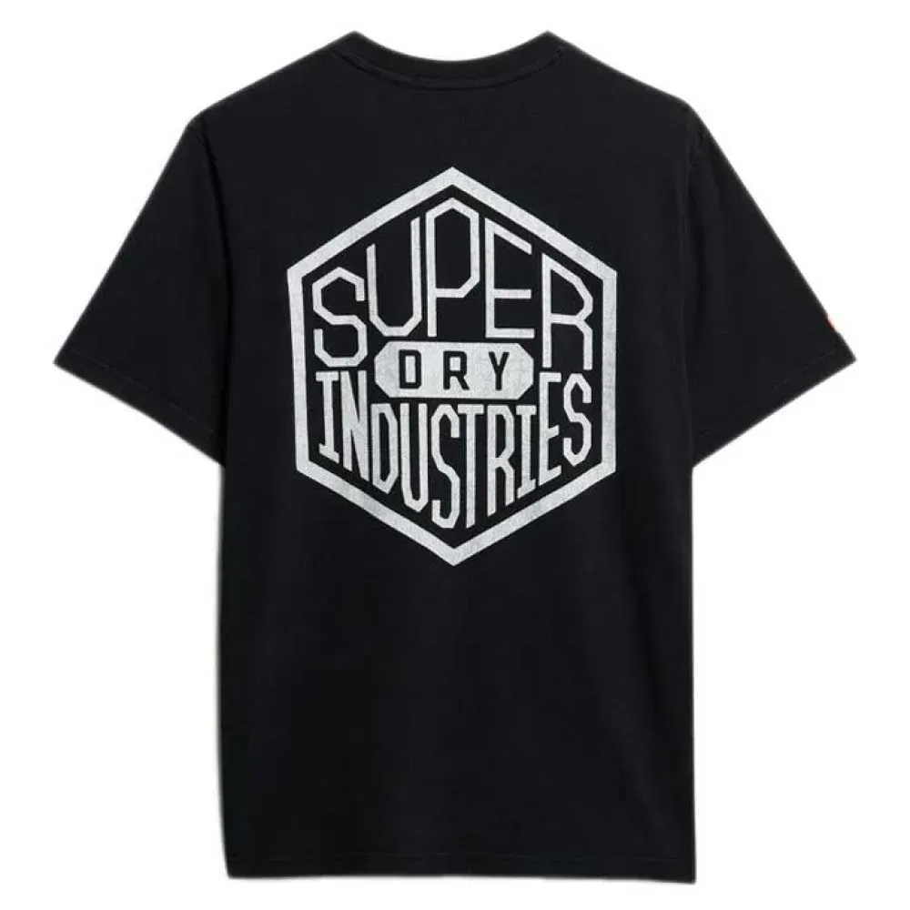 Футболка свободного кроя с коротким рукавом Work Logo Superdry, черный — фото 2