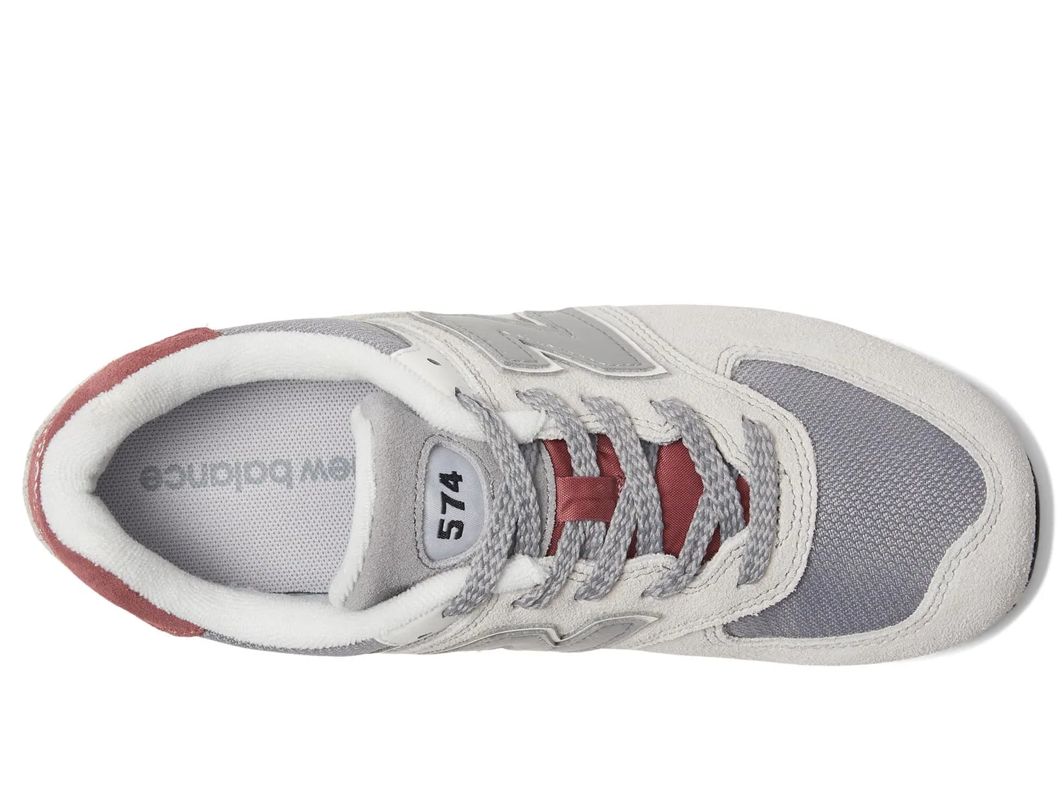 Детские кроссовки для мальчиков с амортизацией 574 New Balance, Grigio Rosso — фото 3