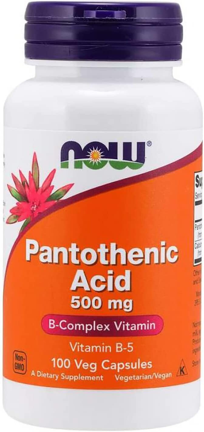 

Пантотеновая кислота (витамин B-5) Now Foods, 500 мг, 100 капсул