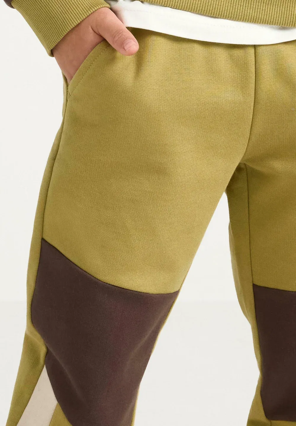 Спортивные штаны с начесом внутри Lindex, Khaki — фото 4