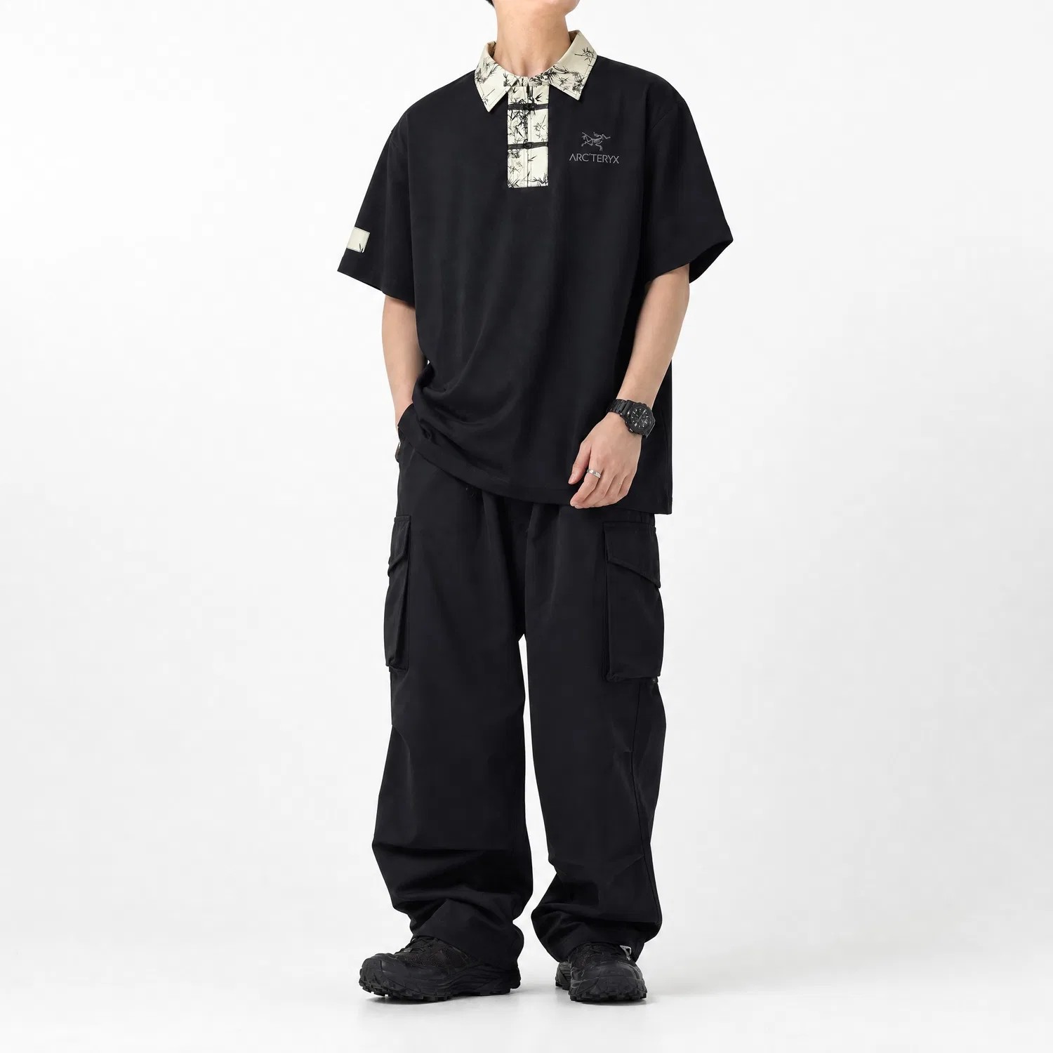 Футболка с круглым вырезом, свободная посадка, Arcteryx, Black — фото 4