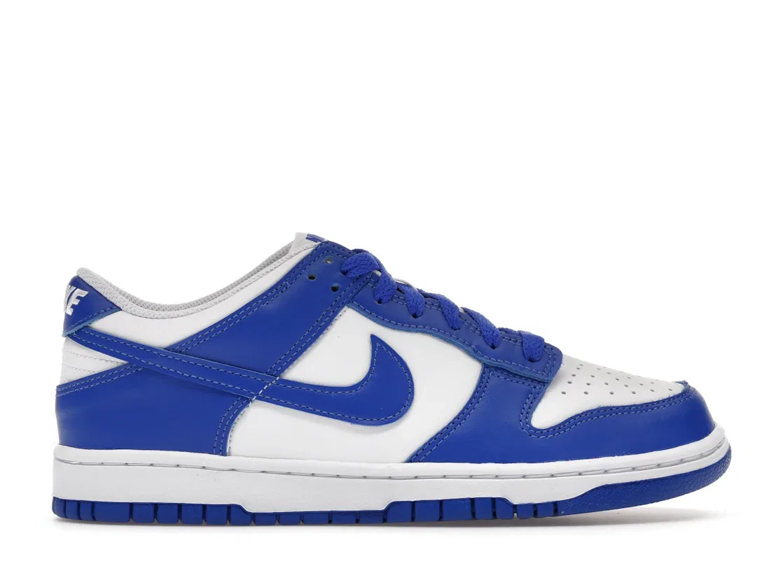 Детские кроссовки с контрастными вставками Nike Dunk Low Nike, White/Hyper Royal/Hyper Royal