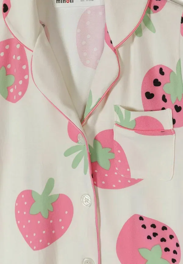 Пижамный комплект с принтом 2 Pack Set Short Sleeve Minoti cream, pink, розовый/кремовый — фото 4