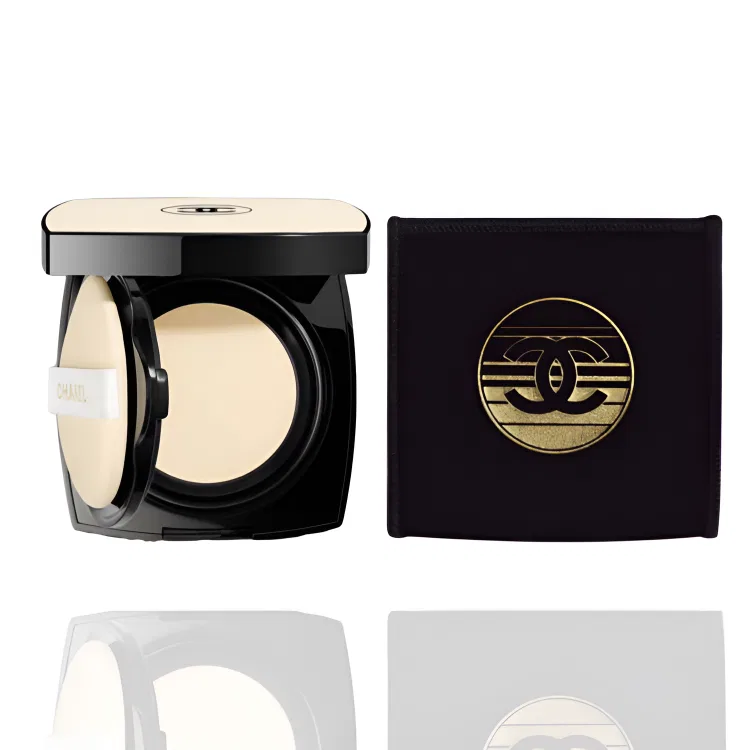 Женская тональная основа-подушечка Air Cushion Foundation #BR12 с сумкой для хранения, CHANEL, Beige Fashion Pastel Pink — фото 2