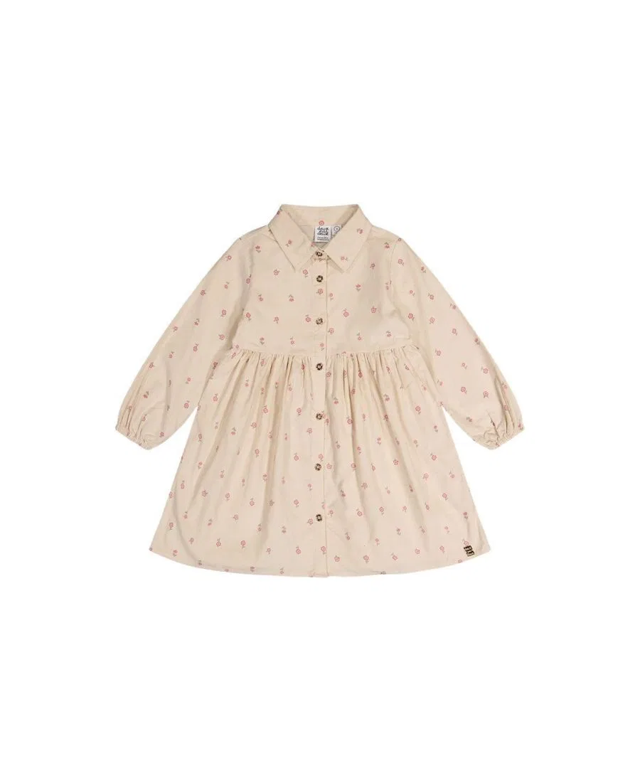 Платье-рубашка из вельвета с цветочным принтом Soft Poetry Deux par Deux, Beige Floral Print