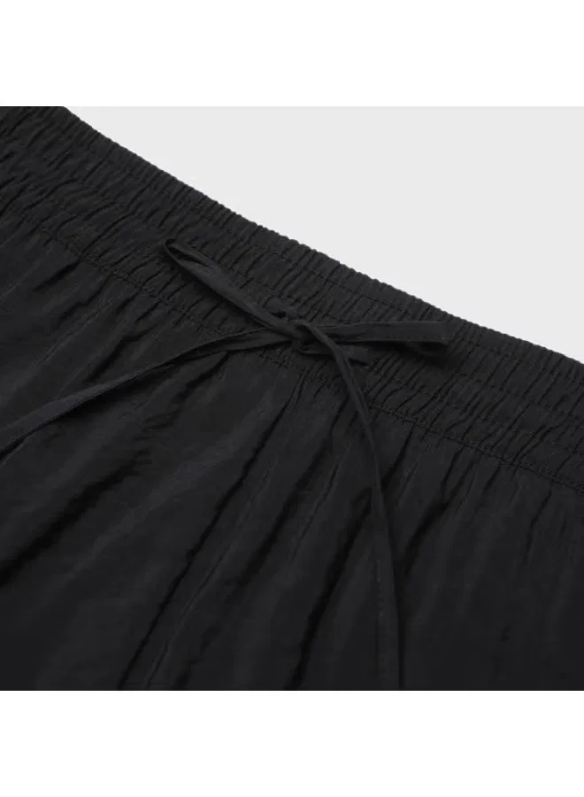 Шорты-бермуды прямые свободного кроя Zara, черный — фото 4