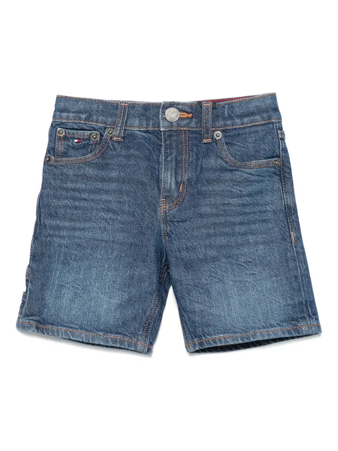 Детские джинсовые шорты с эластаном Tommy Hilfiger, синий